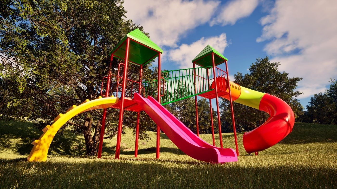 Mangrullo de dos torres con tobogán rulo (Cod 249)